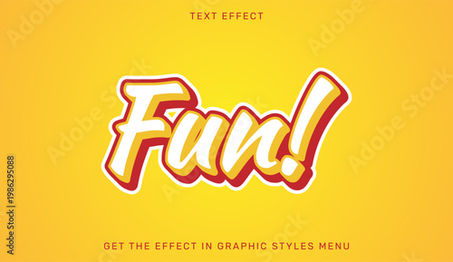 A vibrant and playful graphic design featuring the word Fun in a stylized font on a bright yellow background