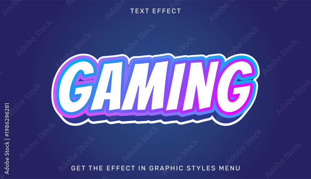 Obraz premium A vibrant gaming logo with a neon effect on a dark blue background