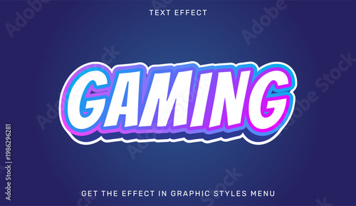 A vibrant gaming logo with a neon effect on a dark blue background