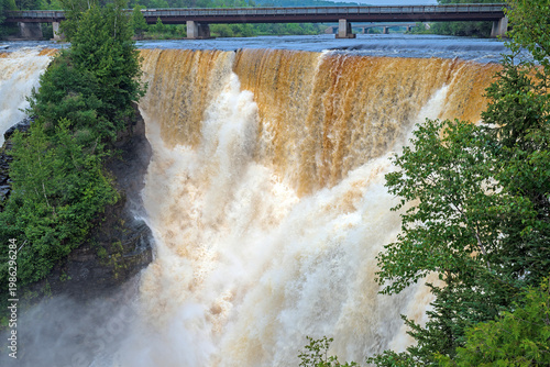 Kakabeka Falls Rushing Over a Rocky Canyon