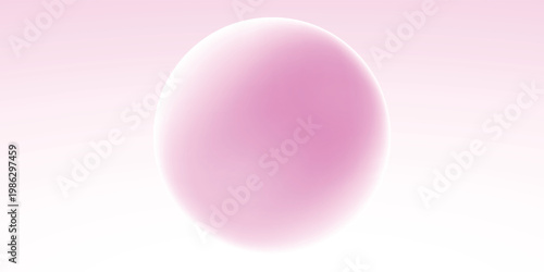 Smooth, shiny pink ball with a soft gradient. The pink ball is round and shiny, featuring a soft pink hue. Perfect for design projects requiring a pink ball. The element is isolated on white.
