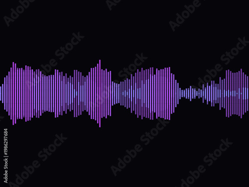 Sound Equalizer Audio Frequency Bar Pattern Design