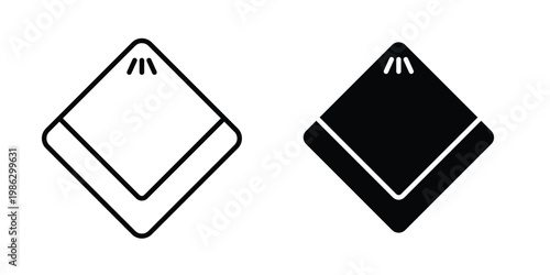 Handkerchief icon symbol collection, Stroke and flat icons