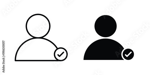 Hired icon symbol collection, Stroke and flat icons