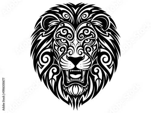 Tribal lion tattoo designs vector