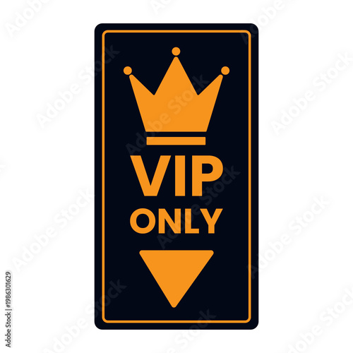3D VIP card, no background, isolated