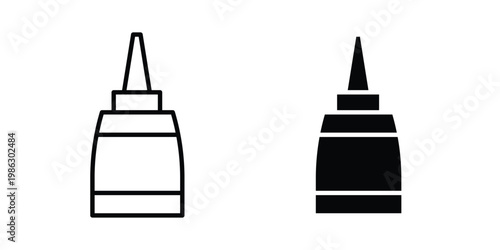 Nasal spray icon symbol collection, Stroke and flat icons