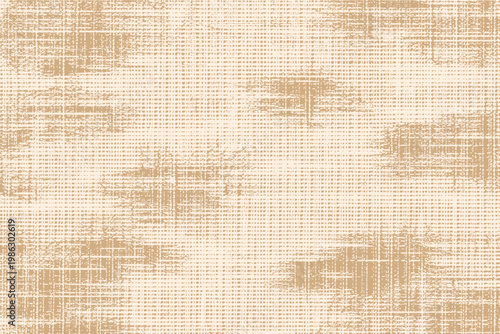 Distressed Linen Texture Vector Illustration with a Worn Aged Beige Fabric Pattern. High-Quality Detailed Textile Background for Graphic Design, Scrapbooking, and Vintage-Style Creative Projects.