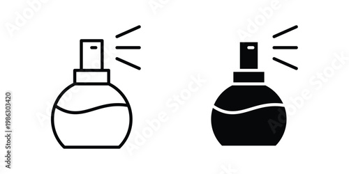 Perfume icon symbol collection, Stroke and flat icons