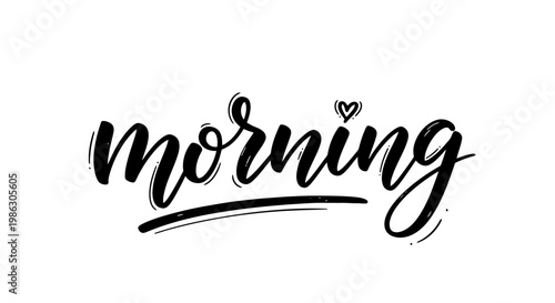 Inspirational morning motivational quote typography.