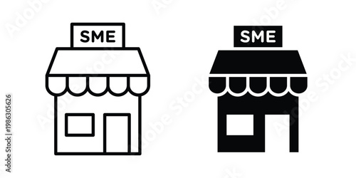 SME icon symbol collection, Stroke and flat icons