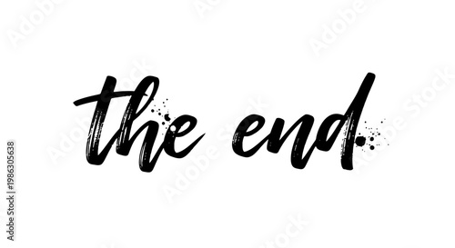 The end typography text design element.