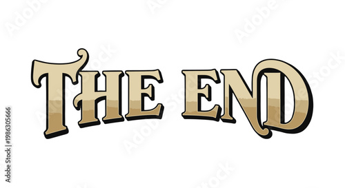 The end text graphic design element.