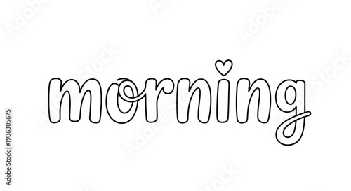 A cute illustration of morning greeting.