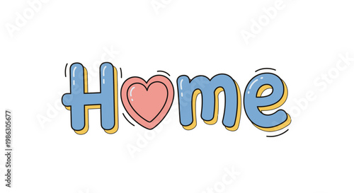 The word Home with a heart.