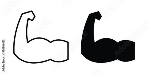 Strong icon symbol collection, Stroke and flat icons