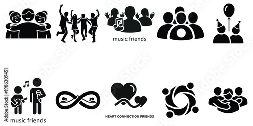 Celebrating international friendship day diverse people symbols of global unity