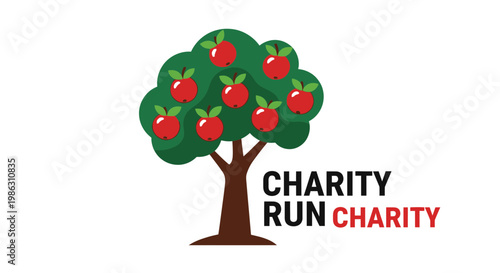 A Charitable Tree Symbolizing Support and Giving for Run Events and Fundraising Programs
