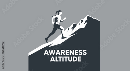 A Conceptual Visual Metaphor Depicting Ascent: Awareness, Altitude, And Perseverance
