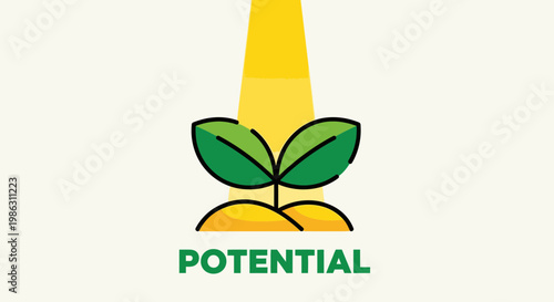 A Conceptual Visual Representing Growth, Potential, and Illumination of Ideas