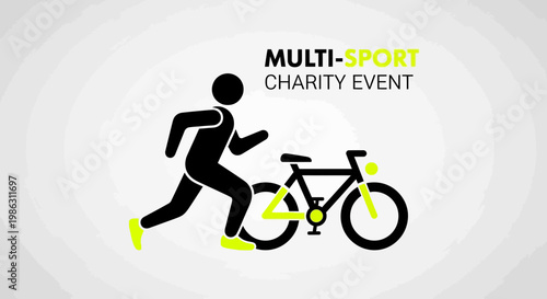 A Multi-Sport Charity Event Featuring Running and Cycling with a Symbolic Design