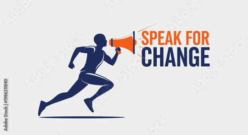 A Person Advocating For Transformation Using a Megaphone and Symbolizing Forward Movement