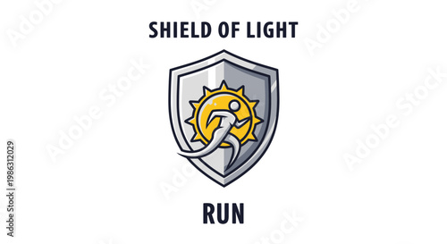 A Person Running Protected By a Shield of Light Ready to Conquer All Obstacles