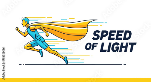 A Superheroic Figure Running At Incredible Velocity Displaying The Concept Of Speed