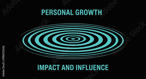 Abstract Geometric Design Representing Concepts of Personal Development, Progress and Influence