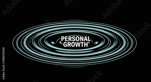 Abstract Concept Illustrating Personal Development With Graphic, Minimalist Design