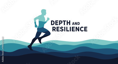 Abstract Runner Illustrates Depth And Resilience In Striking Visual Representation