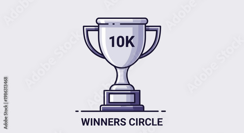 Achievement Trophy Illustrating Recognition and Celebrating Winning In Digital Sphere