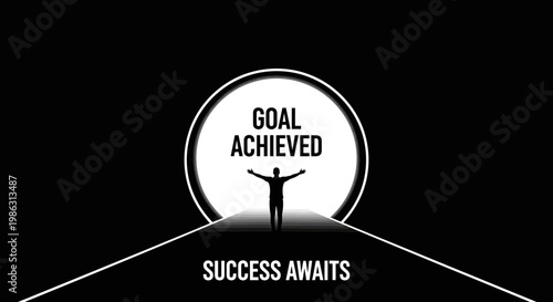 Achievement, Success and Ambition Conceptualized Visually in a Black and White Aesthetic