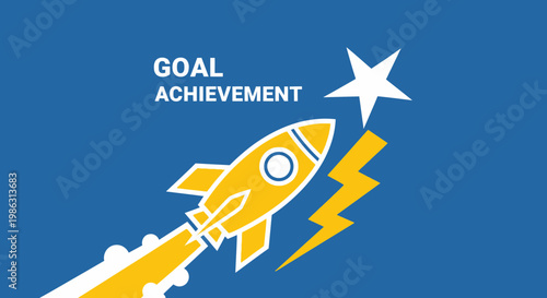 Achieving Goals Through Teamwork and Determination, Launching Toward Success.