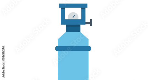 Medical Oxygen Tank with Gauge and Valve