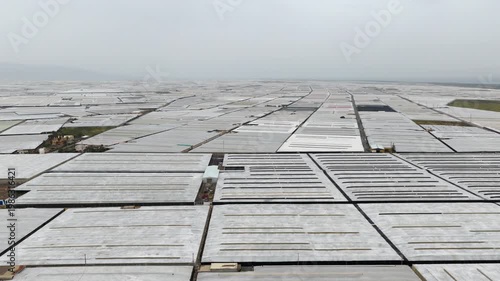 Greenhouses (Sea of Plastic) in Almeria / El Ejido (Spain). Aerial view of agriculture under plastic