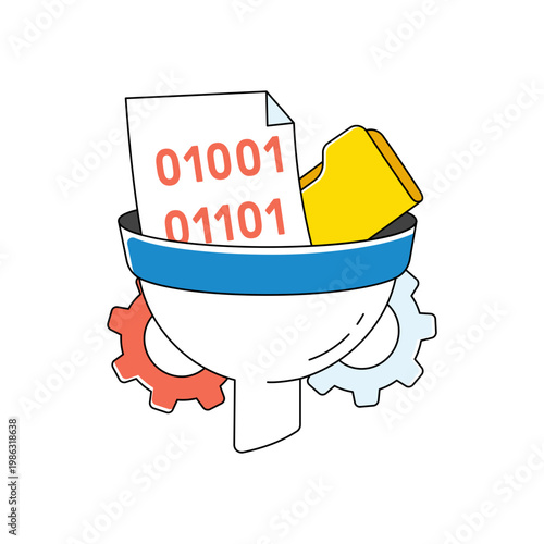 Modern design icon of data filtration 