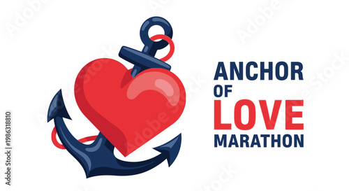 Anchor Heart Love Marathon: Symbol of Deep Commitment and Emotional Connection