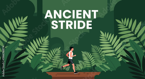 Ancient Stride: A Runner's Journey Through the Lush and Verdant Forest
