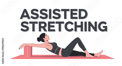 Assisted Stretching Illustration: Achieving Enhanced Flexibility And Relaxed Body Poses