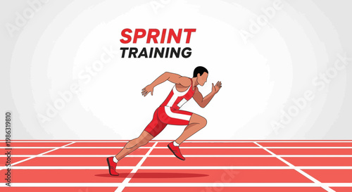 Athlete Sprinting, Exercising, Running in Sport, Competition Races on Stadium Tracks