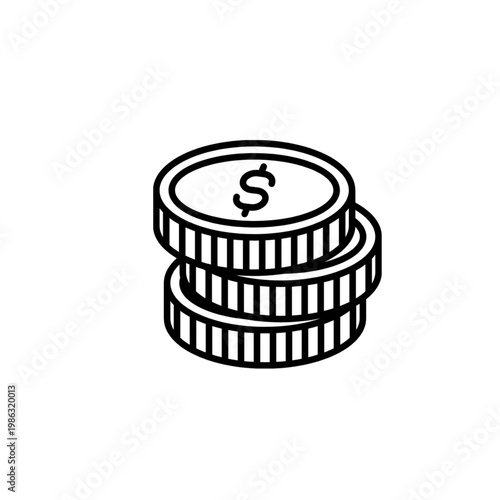 vector illustration of a coin
