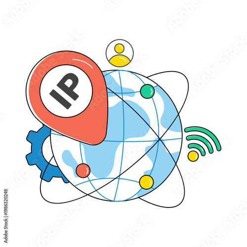 Premium design icon of IP address 