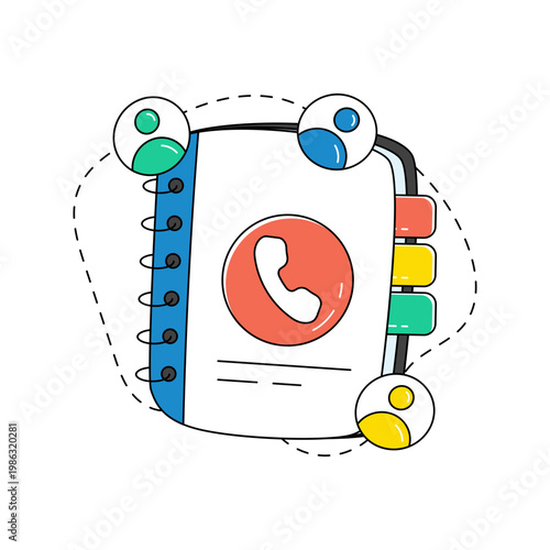 Premium download icon of contact book