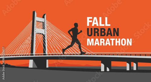 Autumn City Marathon: A Dynamic Depiction of Urban Endurance and Athletic Endeavor