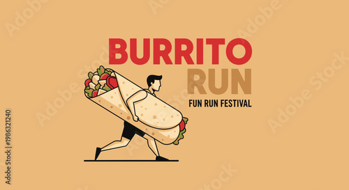 Burrito Run Festival: A Playful Illustration of Food, Fitness, and Fun Recreation