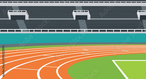 Athletic Stadium Visualization Representing Competitions and Sporting Events with Spectators