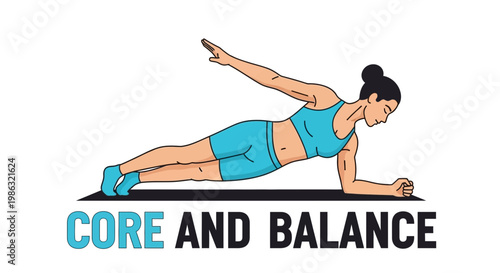 Athletic Woman Performing Side Plank Exercise Enhancing Core Strength And Balance