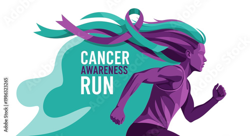 Cancer Awareness Run: A Powerful Visual Depicting Hope, Endurance, and Support