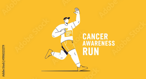 Cancer Awareness Run: An Energetic Illustration Encourages Action and Support for a Cause